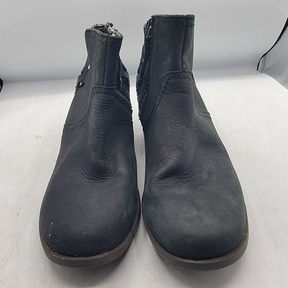 Teva Foxy Womens 7 Black Bootie Ankle Leather Zipper Walking Fashion 1008317 - Picture 2 of 12